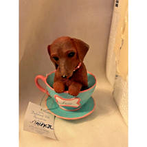 Charming Dachshunds w Personali-Tea A Cup of Love Hamilton Collection - $14.25