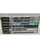 XBOX Video Game Lot NBA Live, Madden, MLS 2002 Head Coach, FIFA 2003 Nas... - £23.59 GBP