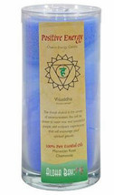 Aloha Bay Throat Chakra Positive Energy Scented Candle 11oz, blue tall glass - $21.99