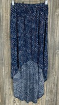 Hollister Skirt Size XS Pull-On Hi-Low Blue Geometric Elastic Waistband ... - $19.01