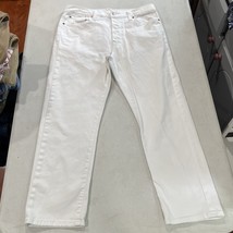 Levis Wedgie Straight Jeans Women 32 White Denim Straight Leg Stretch Bu... - €16,96 EUR