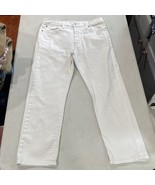 Levis Wedgie Straight Jeans Women 32 White Denim Straight Leg Stretch Bu... - $19.79