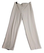 Joseph Ribkoff Stone Straight Knit Pant Stretch Lined Size 14 Back Slit ... - $39.27 CAD