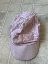 Classic Pink Stripe Vtg Embroidered OSHKOSH B&#39;GOSH 0-9 mth Elastic Baseball Cap - £21.23 GBP