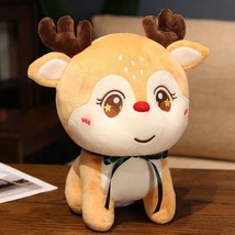 Deer Santa Claus Plush Toy Stuffed Animal Soft Cute Elk Pillow Doll Toys Girls K - £10.51 GBP