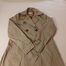 Via Spiga 70103P Women's Cotton Tan/Khaki Jacket Coat With Belt Size 6 image 11