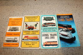 4 Greenberg Lionel Trains Pocket Guides 1988 1991 1993 1994 - £8.52 GBP