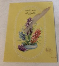 Vintage Easter Card A Friendly Wish Easter Box4 - $3.95