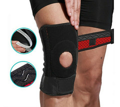 Metal Spring Fitness Knee Pads Guard For Sports Knee Support Gear X 2 PCS - £37.89 GBP