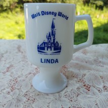 Vintage Walt Disney World Souvenir Milk Glass Mug with the Name LINDA - £18.78 GBP