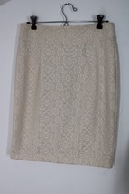 Banana Republic 4 Ivory Floral Lace Pencil Skirt - £19.42 GBP