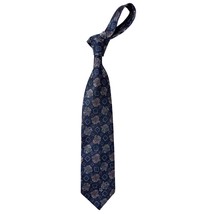 VTG Christian Dior Monsieur Tie Blue Pink Silk Damask Floral - $28.71