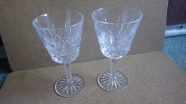  PAIR OF WATERFORD CRYSTAL IRELAND LISMORE CLARET WINE GLASSES - £31.27 GBP