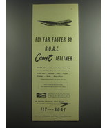 1953 BOAC Comet Jetliner Ad - Fly far faster by B.O.A.C. Comet jetliner - £14.78 GBP