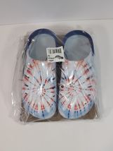 NWT Rugged Shark M RS EVA Comfort Clogs Sandals Mens 10 Red White Blue S... - $12.86
