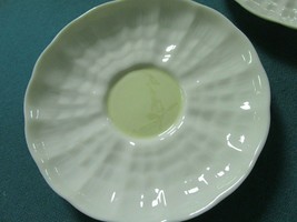 Neptune Yellow BELLEEK (IRELAND)china 3 plates 8&quot;- 3 saucers 5 1/2&quot;- 6 pcs [82c] - £113.42 GBP