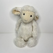 Lamb Plush Jellycat London Bashful Creme Lovey Stuffed Plush Animal Medium 11&quot; - £14.23 GBP