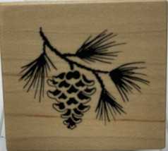 Christmas Fall Pine Cone Pine Needles Rubber Stamp PSX C-286 Vintage 1990 New - £7.64 GBP