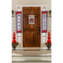 3 Piece Christmas Door Banner Kit Poinsettias Welcome Holidays Farmhouse 43&quot; - £27.97 GBP