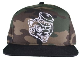 Motivation Mens Camo Outline Mascot Head Snapback Baseball Hat Cap NWT - $18.70