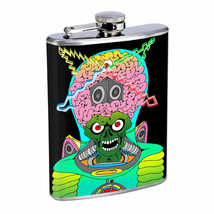 Abstract Alien Monster E1 Flask 8oz Stainless Steel Hip Drinking Whiskey - £11.65 GBP