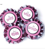 Bachelorette Party Pins, Badges TEAM BRIDE Novelty 4pk Party Girl Button... - $3.60 CAD