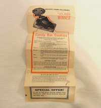 1961 Pillsbury Best of the Bake-Off Winning Recipe Original Flyer Fold Pamphlet - £11.61 GBP