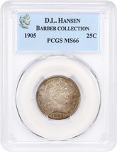 1905 25c PCGS MS66 ex: D.L. Hansen - £2,808.80 GBP