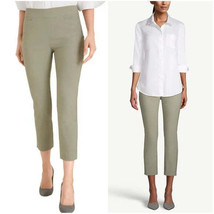 Chicos So Slimming Brigitte Side-Vent Slim Cropped Pants Olive Green, Size 00 - £19.56 GBP