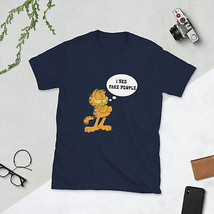 Unisex T-Shirt I see fake people comic Garfield cartoon gift - £15.90 GBP+