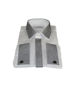 Men CEREMONIA Formal Shirt Rhinestone 100% Cotton Turkey #stn 13 tsb whi... - £64.13 GBP