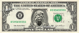 Iron Maidens EDDIE on REAL Dollar Bill Cash Money Collectible Memorabili... - £6.94 GBP