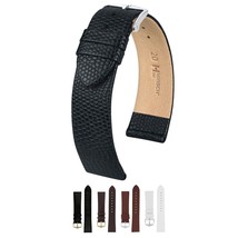 HIRSCH Medea Leather Watch Strap - Embossed Lizard Grain Leather - Brown - L - 1 - £27.42 GBP