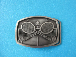 Tennis Belt Buckle Vintage Indiana Metal Craft 1977 Sports Free US Shipping - £12.54 GBP