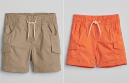 Gap Baby Boy Pull On Poplin Cotton Cargo Orange Khaki Beige Shorts 12-18M 18-24M - £11.70 GBP