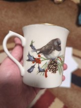 Lenox Winter Greetings Cedar Waxwing Junco Catherine McClung Coffee Tea Mug Cup - £24.52 GBP