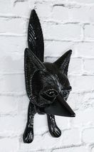 Black Powder Cast Iron Rustic Whimsical Animal Chibi Fox Door Knocker Pl... - $39.02 CAD