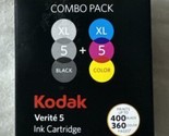 Kodak Verité 5 XL Black &amp; Color Ink Cartridge Combo Verité 55 Brand New ... - $64.98