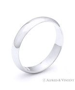 4mm Plain Dome Wedding Band in Plain Solid 925 Sterling Silver - Men&#39;s /... - $17.22+