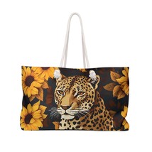 Personalised/Non-Personalised Weekender Bag, Leopard, Sunflowers, awd-375 - £39.20 GBP