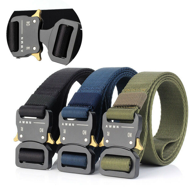 Tactical Belt, Military Style Webbing Riggers Web Belt with Heavy Duty B... - $22.49