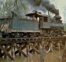 1961 Watering South Carolina Log Line Locomotive Train Railroad Print Ca... - $643.93 MXN