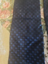 Van Heusen Mens Silk Tie Classic Blue Woven Formal Necktie Made in the USA - £3.88 GBP