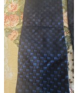 Van Heusen Mens Silk Tie Classic Blue Woven Formal Necktie Made in the USA - $4.94