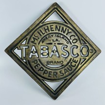 Vintage Tabasco Brand Logo Hot Pepper Sauce Cast Iron Trivet Wall Hangin... - £16.12 GBP