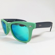 Ray Ban RB 4105 Green Folding Wayfarer Unisex Mirror Sunglasses w/Case A... - $95.00