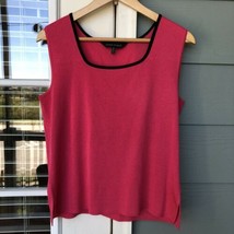 Ming Wang Sleeveless Shell Knit Tank Top Pink Women&#39;s  Medium - $33.32