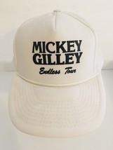 Country Legend Mickey Gilley The Endless Tour Snapback Hat Cap White 1980&#39;s VTG - £56.95 GBP