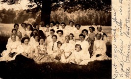 Antique Real Picture POSTCARD-1909-FAMILY PICNIC- BK31 - £4.66 GBP