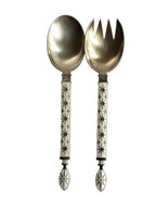 J. Tostrup Norway Vintage Sterling  Silver Enamel Salad Serving Set  - $305.50 CAD